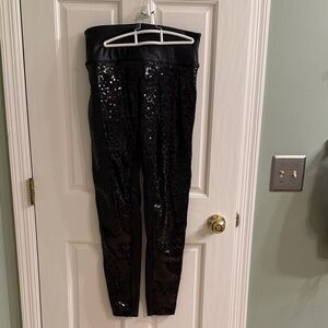 SPANX Black Sequin Leggings